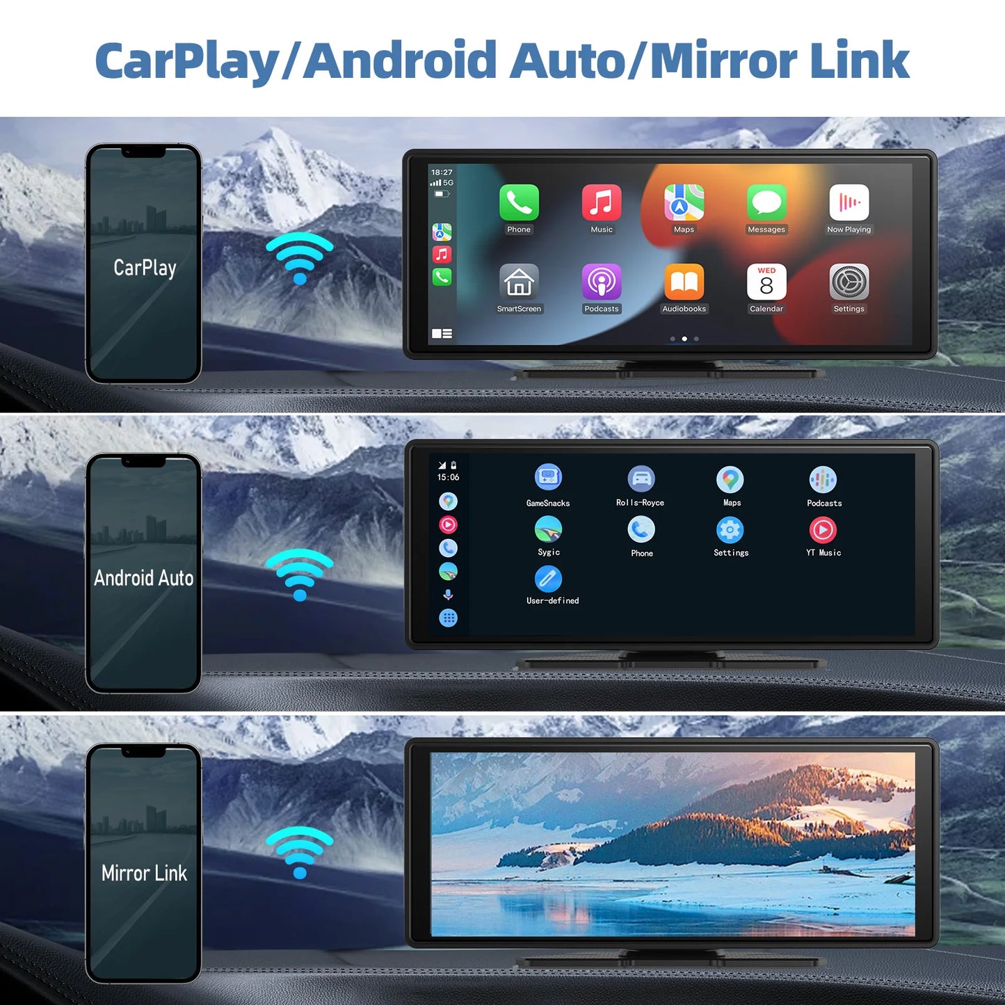 Wireless CarPlay Touch-Screen