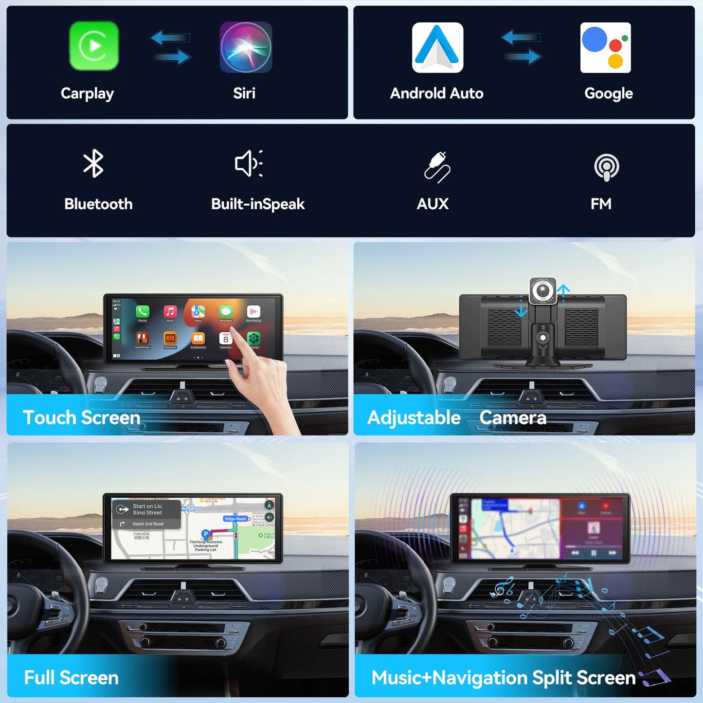 Wireless CarPlay Touch-Screen