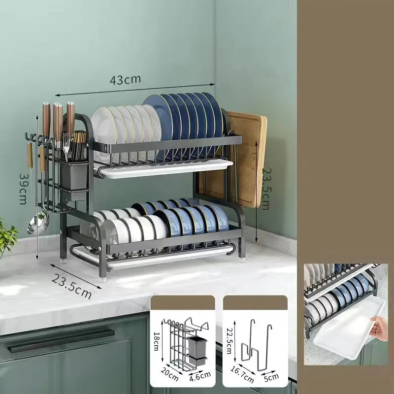2 Tier Dish Drying Rack