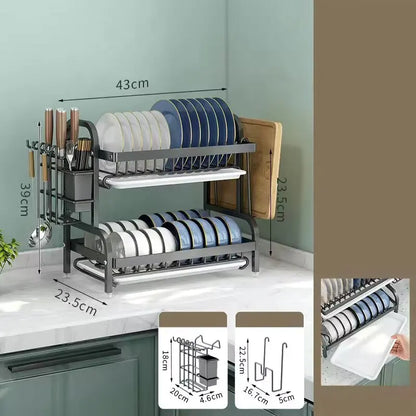 2 Tier Dish Drying Rack
